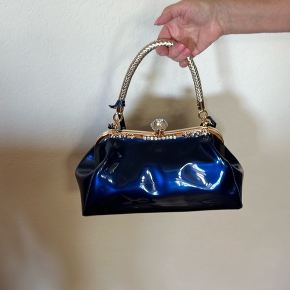 NAVY JEWELED BAG - Picture 9 of 10